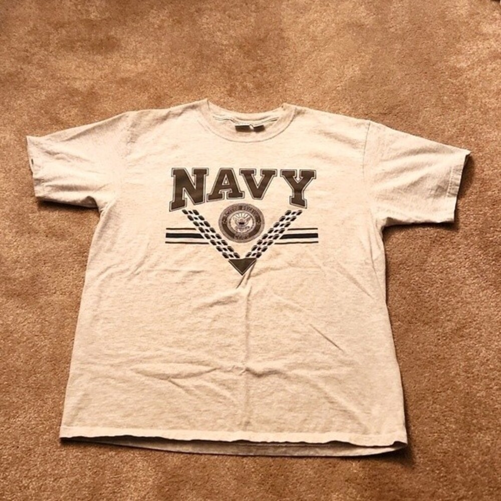 US Military Navy Men's Gray T-Shirt Size XL